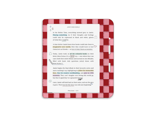 Book Detail Checkered Skin Decal