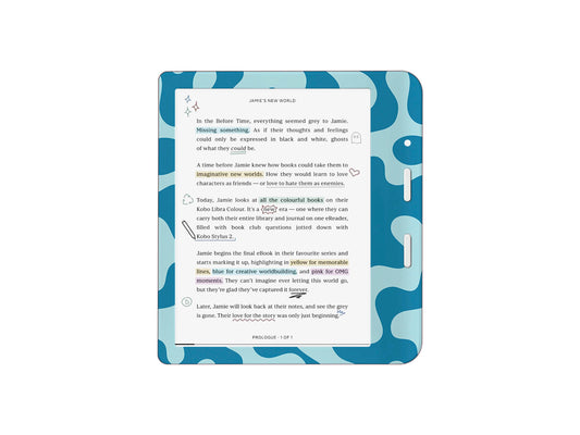 Blue Abstract Camo Skin Decal