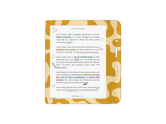 Yellow Abstract Camo Skin Decal