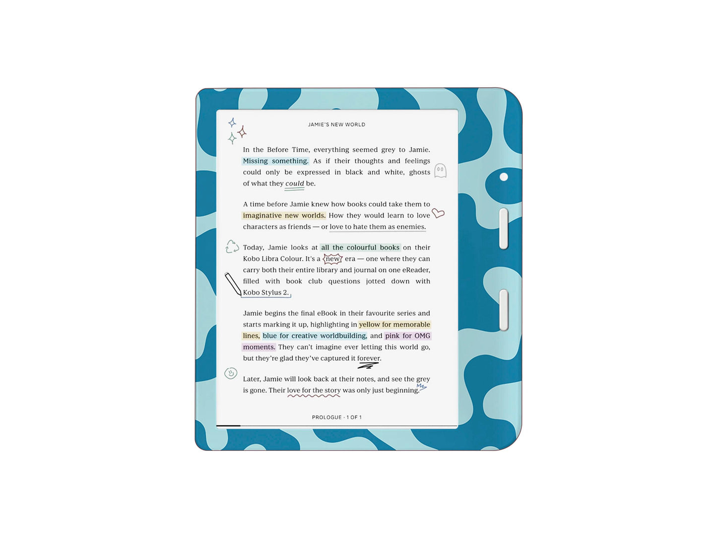 Blue Abstract Camo Skin Decal
