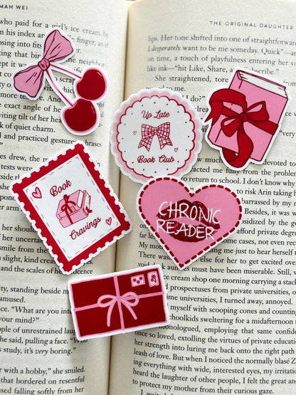 Autocollant vinyle « Book Cravings » | Cadeau pour les amoureux des livres | Articles de lecture | Autocollant Kindle