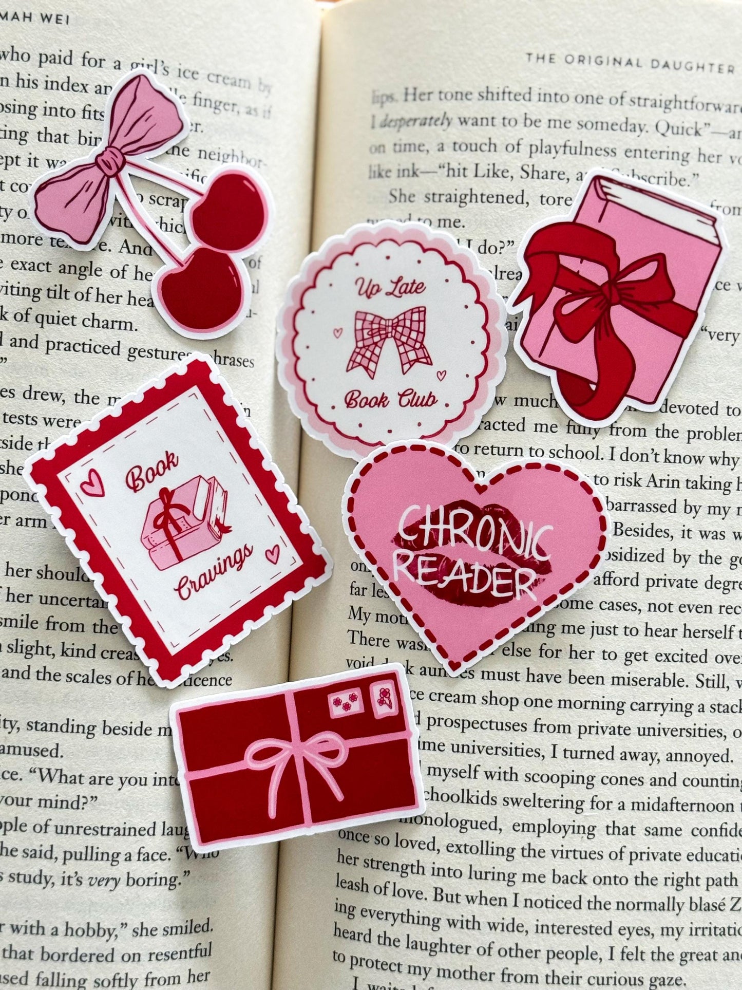 Cherry Bow Vinyl Sticker