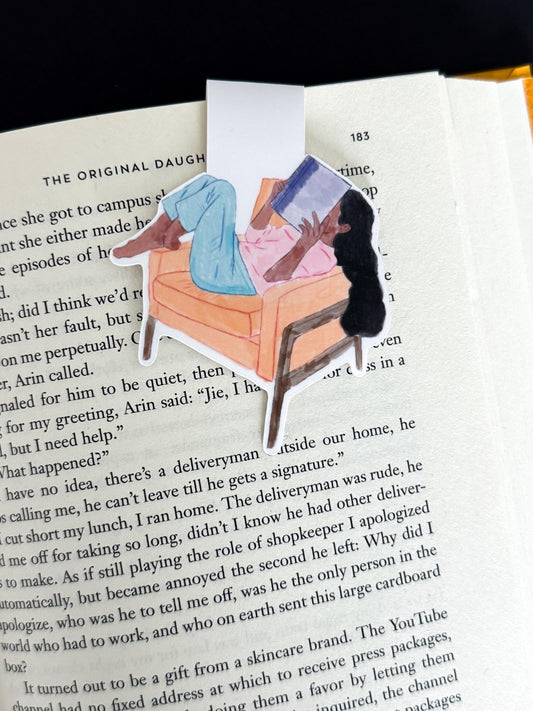 Girl Reading #1 Magnetic Bookmark