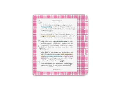Pink Plaid Skin Decal