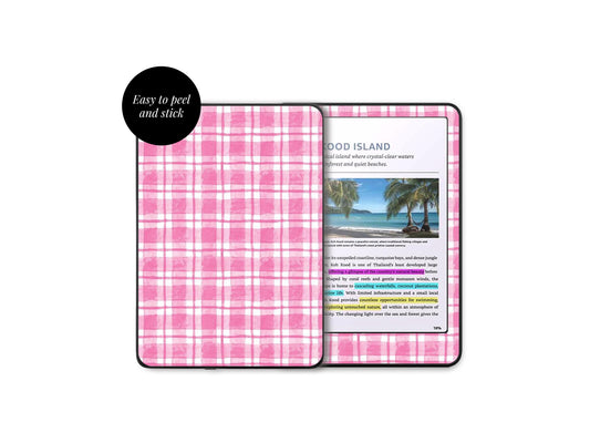 Pink Plaid Skin Decal
