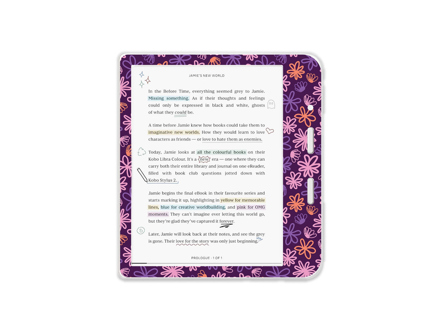 Purple Floral Skin Decal