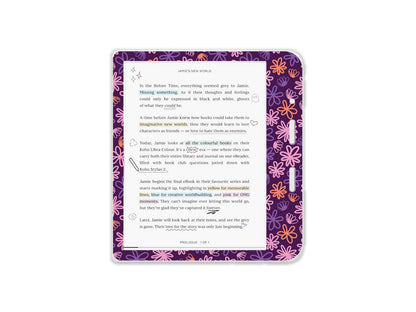 Purple Floral Skin Decal