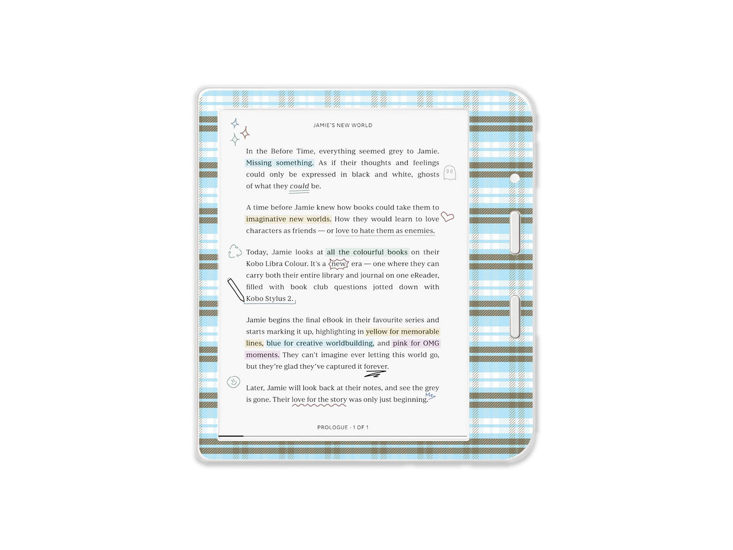Blue Plaid Skin Decal