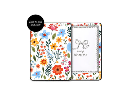 Décalcomanie pour Kindle : Motifs floraux tropicaux | Housse en vinyle pour Kindle | Cadeau pour les lecteurs | Accessoire pour liseuse