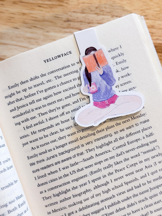 Girl Reading #2 Magnetic Bookmark