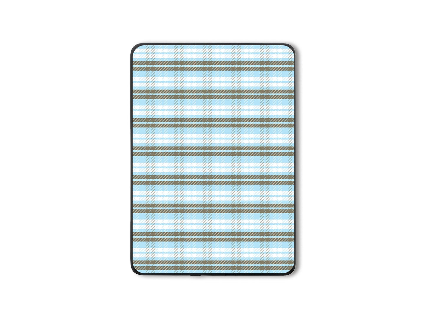 Autocollant Bleu à Carreaux pour Kindle | Housse en Vinyle pour Kindle | Cadeau littéraire | Accessoire Liseuse