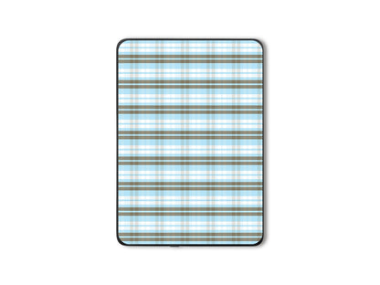 Autocollant Bleu à Carreaux pour Kindle | Housse en Vinyle pour Kindle | Cadeau littéraire | Accessoire Liseuse